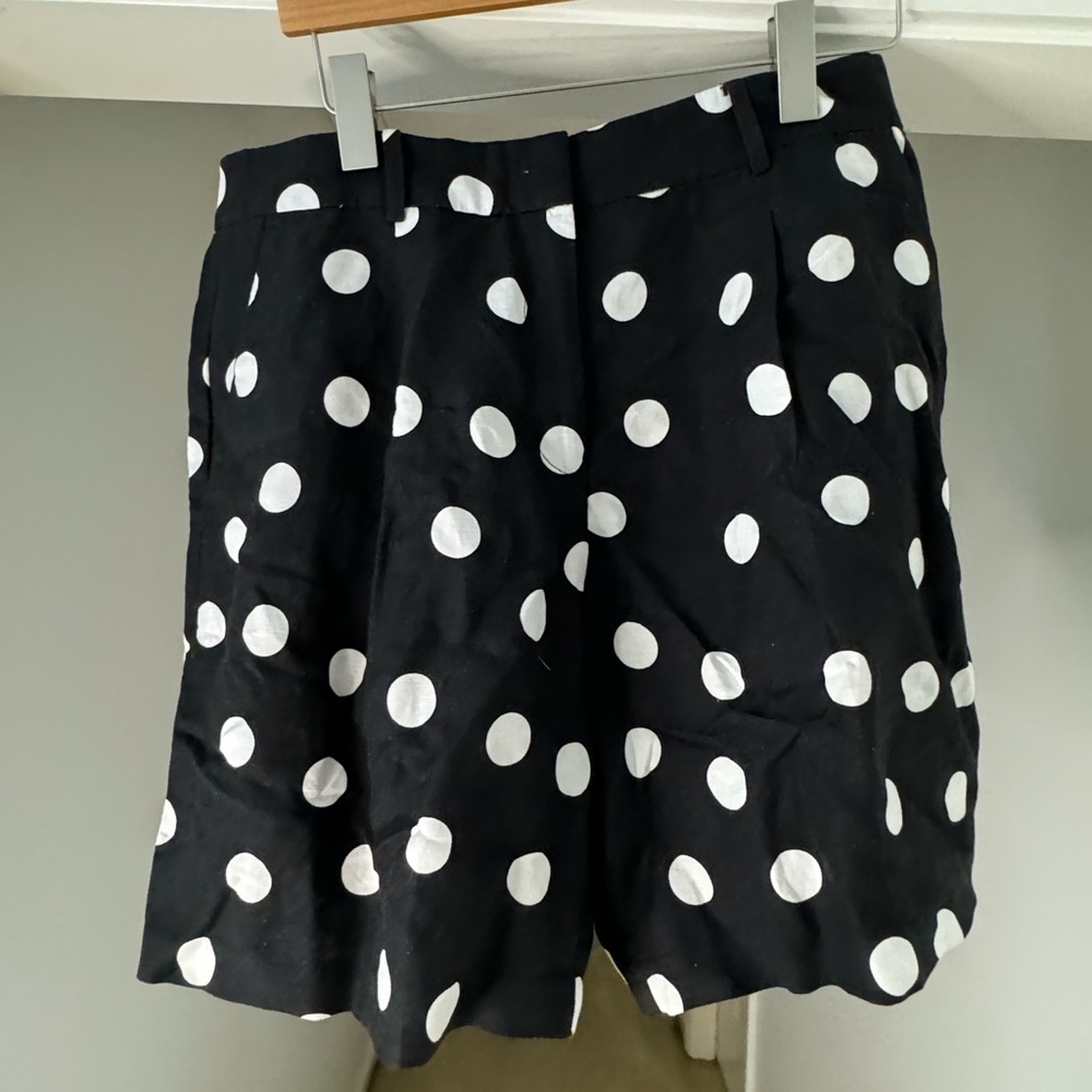 LOFT Black and White Polka Dot Shorts